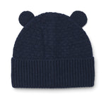 Wełniana czapka beanie z uszami Classic Navy - Liewood