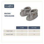 Buty niemowlęce z wełny GREY - Zaffiro